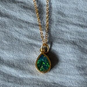 The Wind Opal- Australian Opal Pendant with 14k Gold Chain